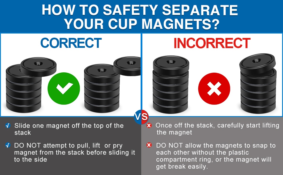 High pulling force pot magnet with epoxy coating
