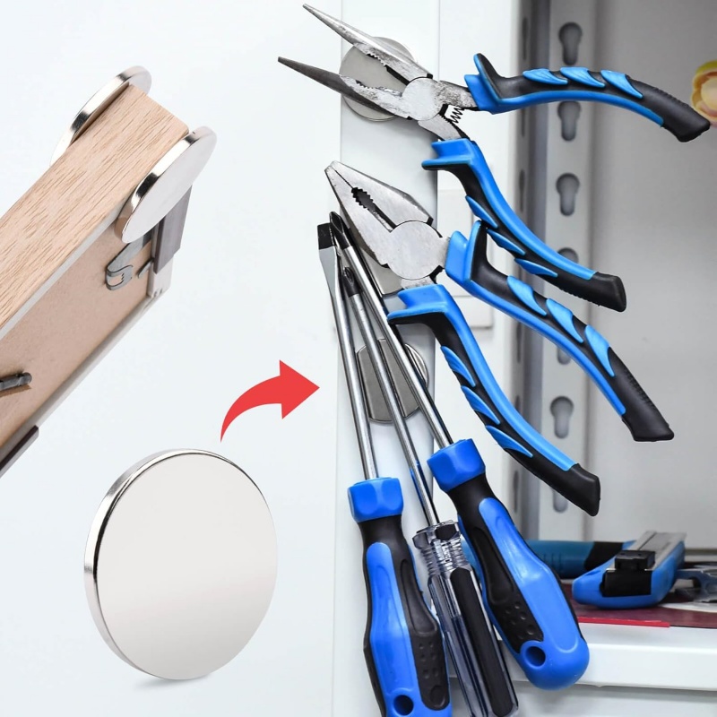 High performance nickel coated adhesive disc magnet