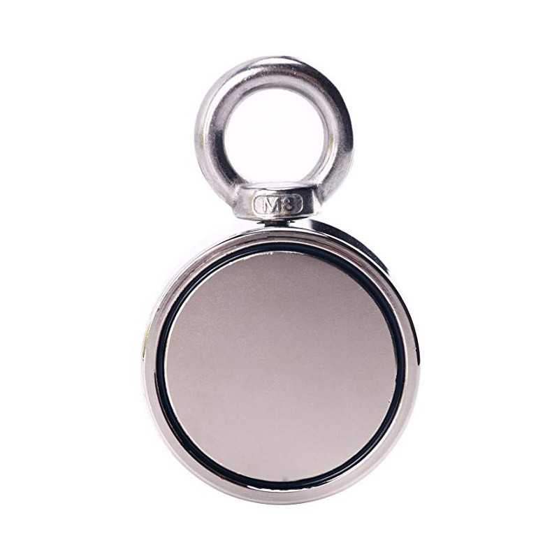 Powerful dia 75mm fishing magnet with steel ring