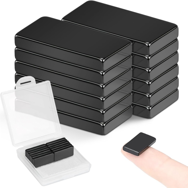 Black Epoxy Coated Strong Rectangular Magnets Dropshipping