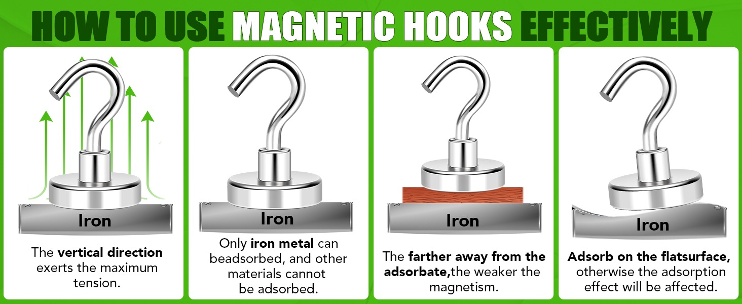 Silver nickel coating round base magnetic hook Silver nickel coating round base magnetic hook
