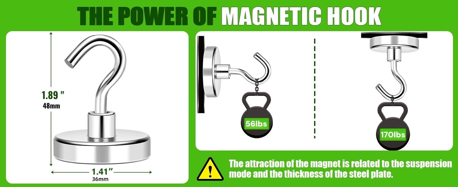 Bulk Sale 170LBS Heavy Duty Neodymium Magnetic Hooks Bulk Sale 170LBS Heavy Duty Neodymium Magnetic Hooks