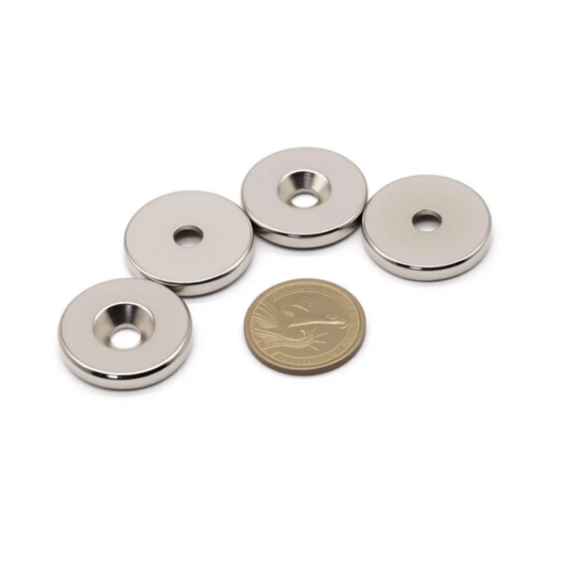 M4 Countersunk Hole Flat Round Sintered Neodymium Magnets M4 Countersunk Hole Flat Round Sintered Neodymium Magnets
