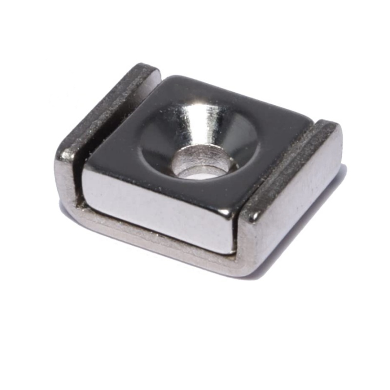 nickel coating rectangular neodymium pot magnet